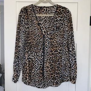 Rachel Zoe leopard shirt